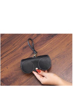 Golden 3 Piece Portable Eyeglass Case Portable Glasses Bag Creative Glasses Box Anti-Stress Sun Glasses Storage Bag Men & Women Myopia Glasses Protective Cover, Ultra-Fine Leather Soft & Protective(3 Colors)  - Image 5