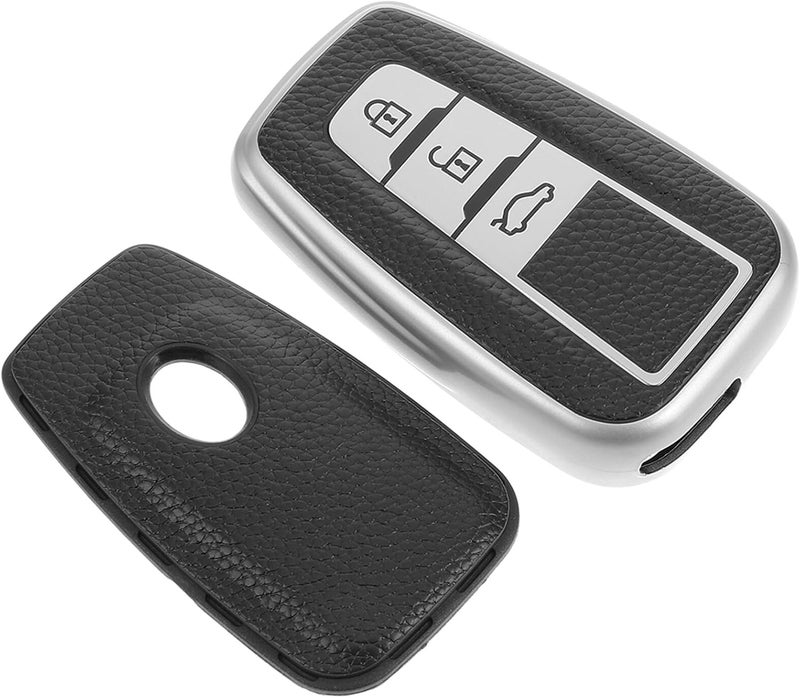 Car Key Fob Protector Case Full Cover Key Shell for 3-Button Leather Texture - Image 1