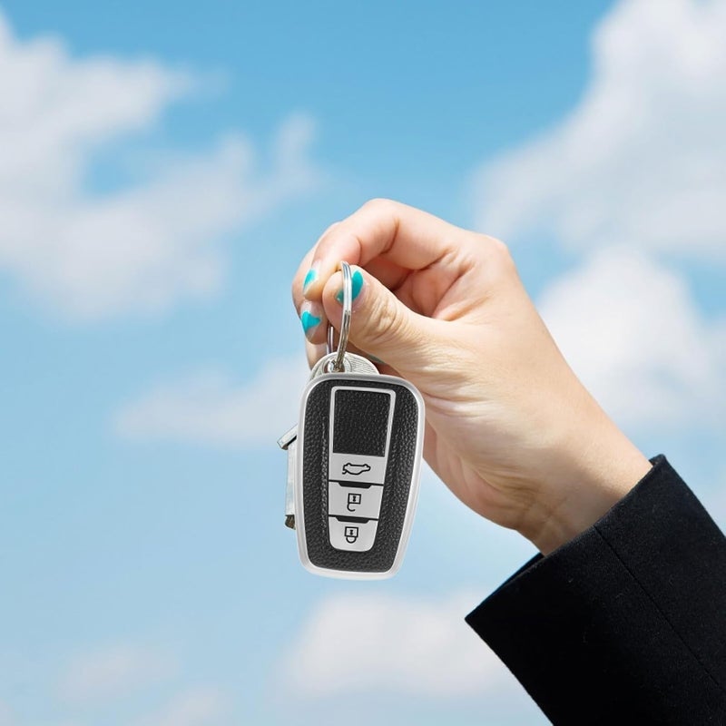 Car Key Fob Protector Case Full Cover Key Shell for 3-Button Leather Texture - Image 5