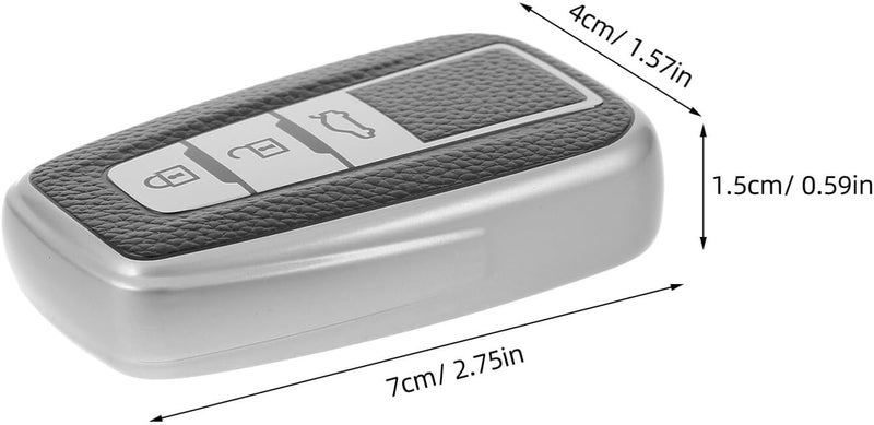 Car Key Fob Protector Case Full Cover Key Shell for 3-Button Leather Texture - Image 2