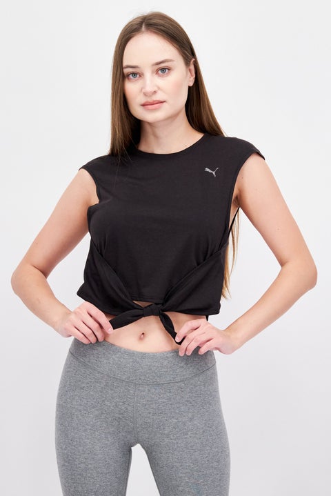 Women Sportswear Fit Sleeveless Training Top, Black