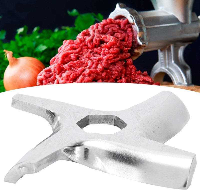 Sunisfa Blade, Stainless Steel Meat Grinder Blade Replacement, Easy to Install and Disassemble for All Kitchen Grinding Work, with Kitchen Utensil, for Electric Meat Grinder - Image 4