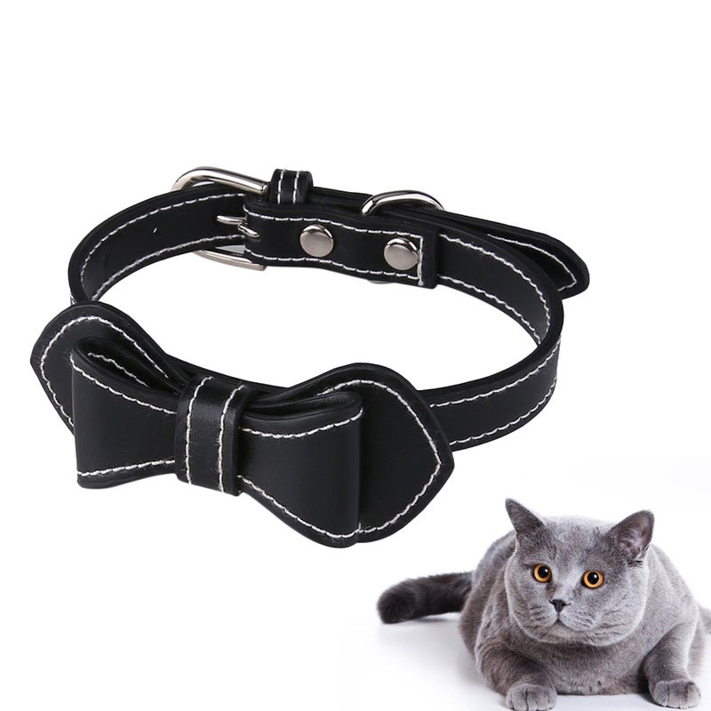 🐾 طوق حيوان أليف مع عقدة قوسية سوداء - Image 2