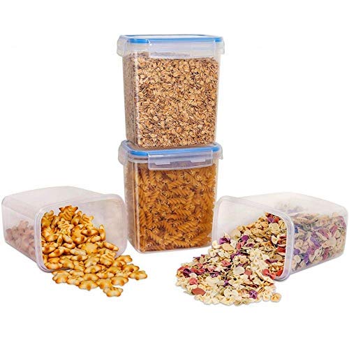 IMPREXO airtight plastic containers for kitchen storage containers for kitchen airtight kitchen containers (Pack of 4, 750 ML) - Image 1