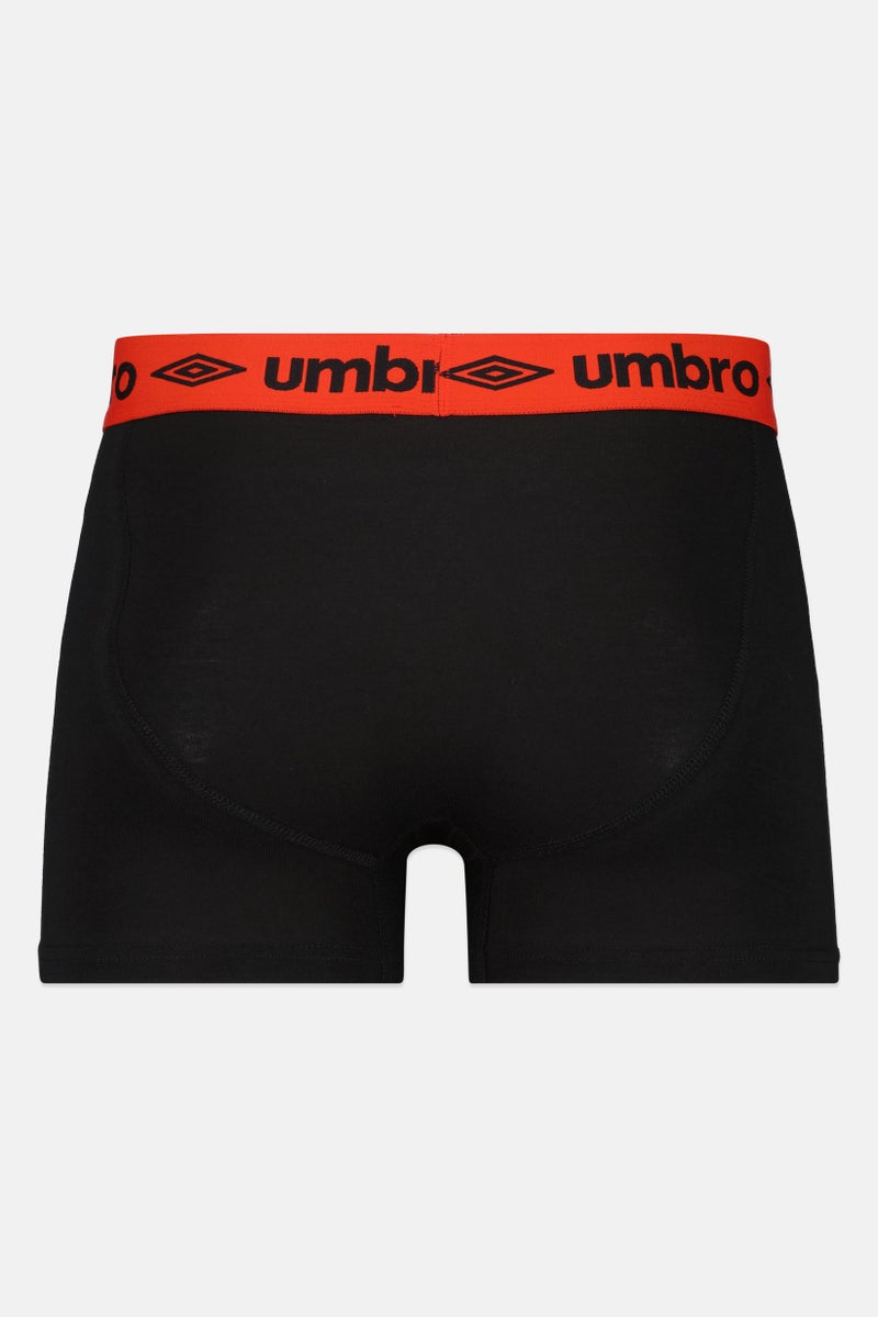 umbro شورت بوكسر رجالي 3 قطع بشعار العلامة التجارية، متعدد الألوان - Image 3