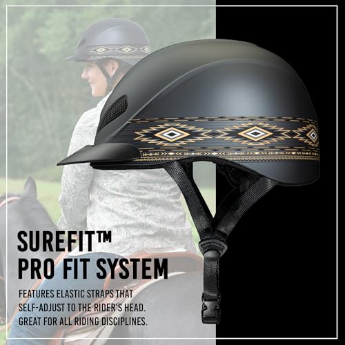 Troxel Rebel Bold Horse Riding Helmet, Low-Profile, Light, Adjustable Design, Safety Horseback Riding Gear, Large (7-1/4 - 7-3/8), Navajo - Image 4