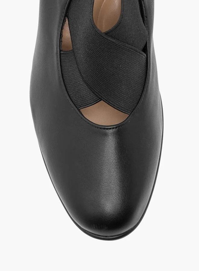 Flora Bella By Shoexpress Monogram Printed Slip-On Pumps with Wedge Heels
