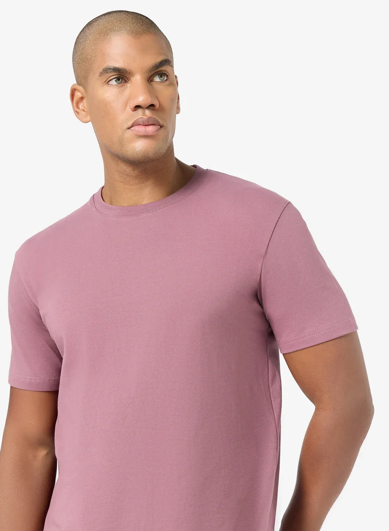 Seventy Five Basics MUSHROOM BROWN Regular 220Gsm T-Shirt for Men | Best Price UAE