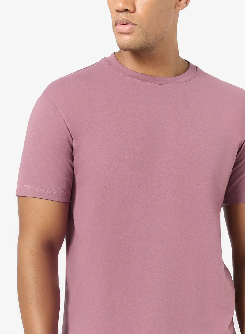 Seventy Five Basics MUSHROOM BROWN Regular 220Gsm T-Shirt for Men | Best Price UAE