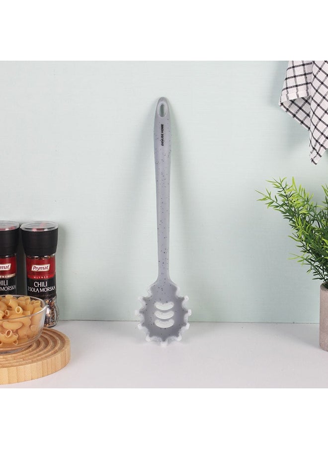 DANUBE HOME Arissa Spaghetti Server Nylon Silicon Spaghetti Serving Spoon Essential Kitchen Tool For Home Kitchen & Dining Room L33xW7cm Grey  - Image 1