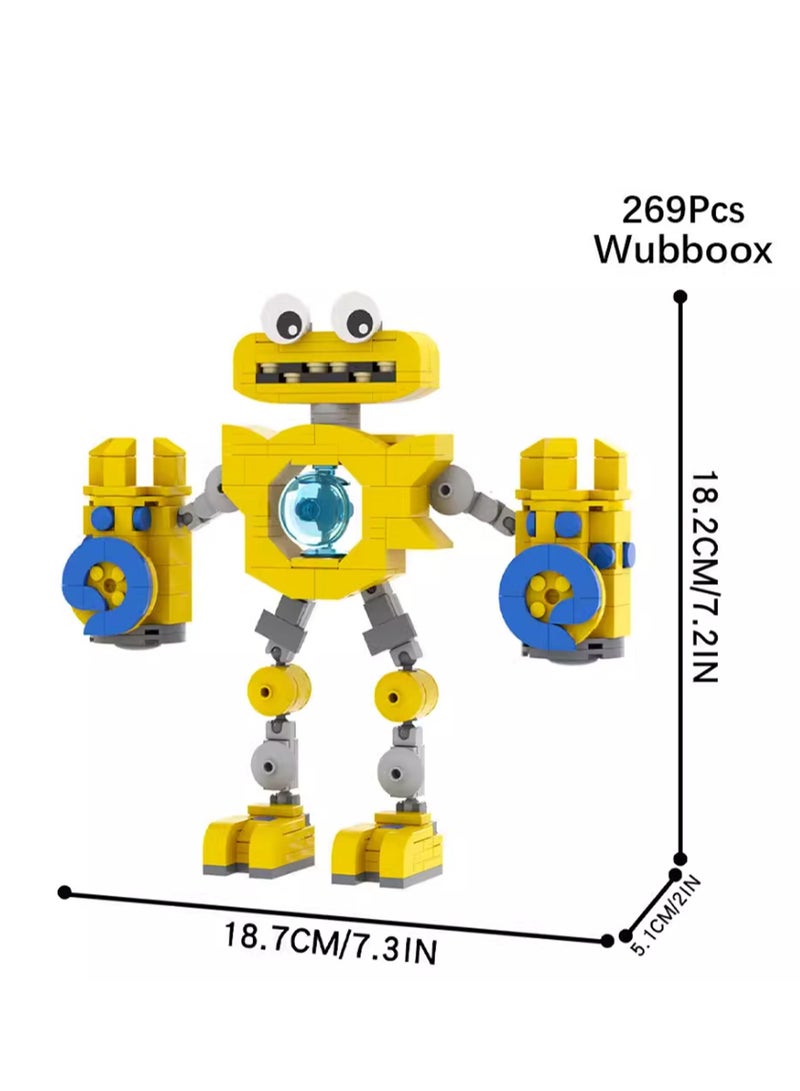 Children's Self-assembly Small Particle Toy Building Blocks Large Yellow Music Monster Model Hand-made Creative Puzzle Toys - Image 2