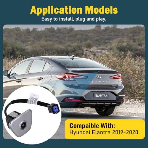Xiaoyudou Rear View Backup Camera Reverse Parking Assist Camera Compatible with Hyundai Elantra 2019 2020, Repalces # 99240-F2000, 99240F2000, 99240 F2000 - Image 3