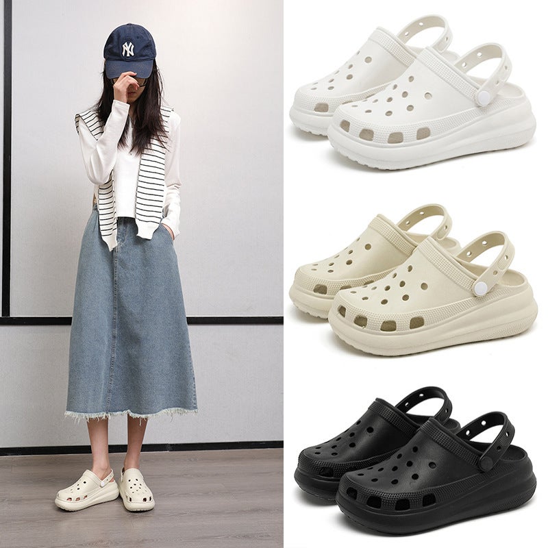 Export All-In-One Puff Clogs For Women New Thick Soles Increased 25 Years New Versatile Manufacturer Dropshipping - Image 3