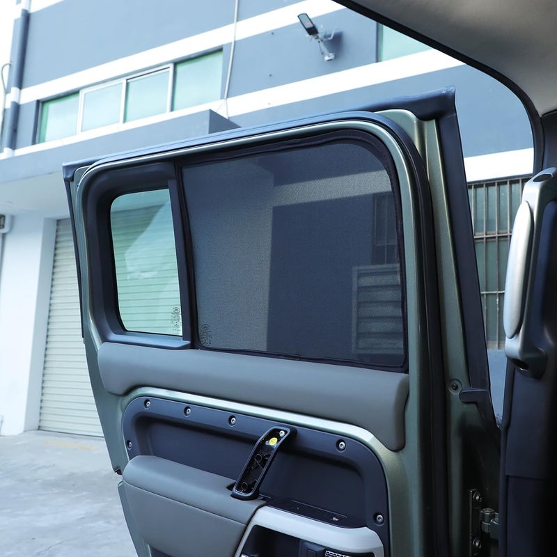 PIUGILH Rear Window Sun Shades for Land Rover Defender 90 110 130 (2020-2025+) - Mesh Cover - Image 4