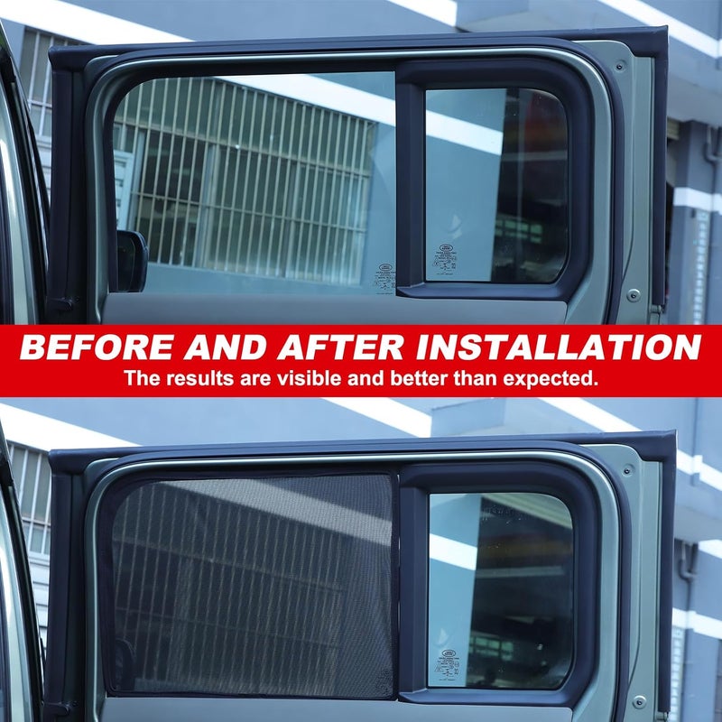PIUGILH Rear Window Sun Shades for Land Rover Defender 90 110 130 (2020-2025+) - Mesh Cover - Image 2