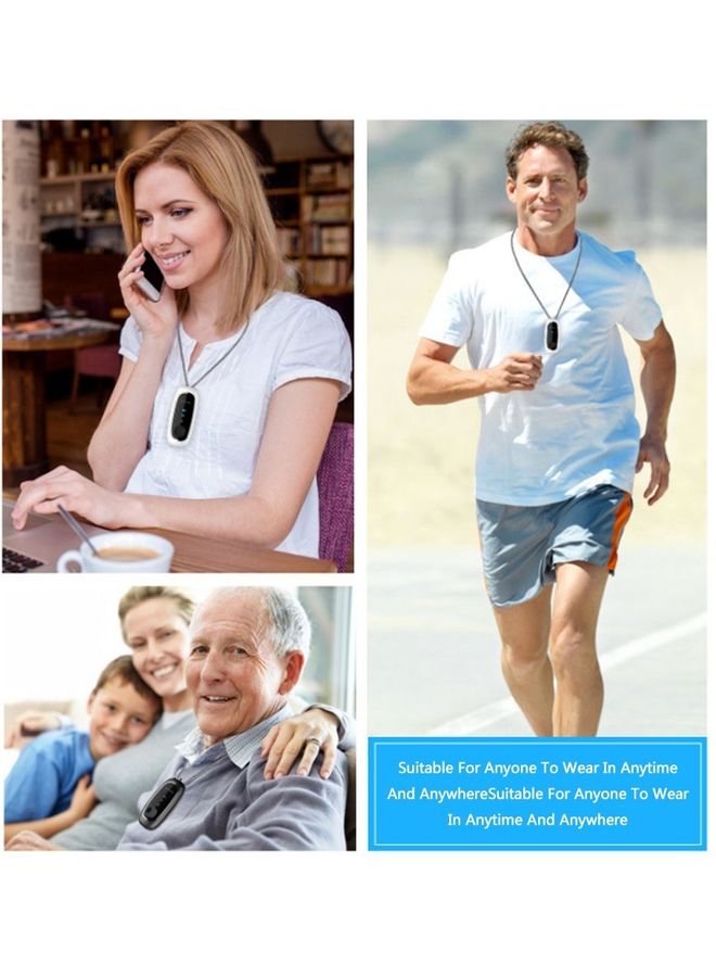 NIBEMINENT New Style Necklace Air Purifier Wearable Black 16x9.5x3cm - Image 2