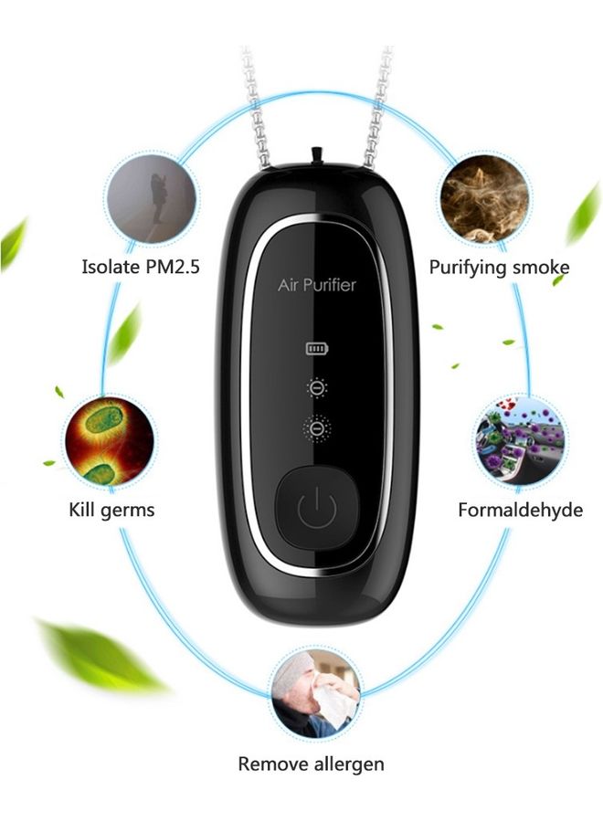 NIBEMINENT New Style Necklace Air Purifier Wearable Black 16x9.5x3cm - Image 4