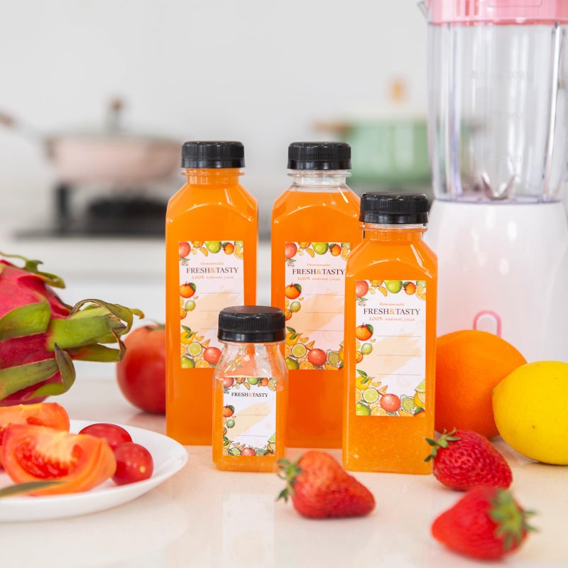 TOMNK 100pcs 4oz Juice Bottles, Reusable Small Shot Bottles with Lids, Labels, Funnel and Brush Beverage Containers for Juicing, Ginger Shots, Milk and Beverages - Image 4