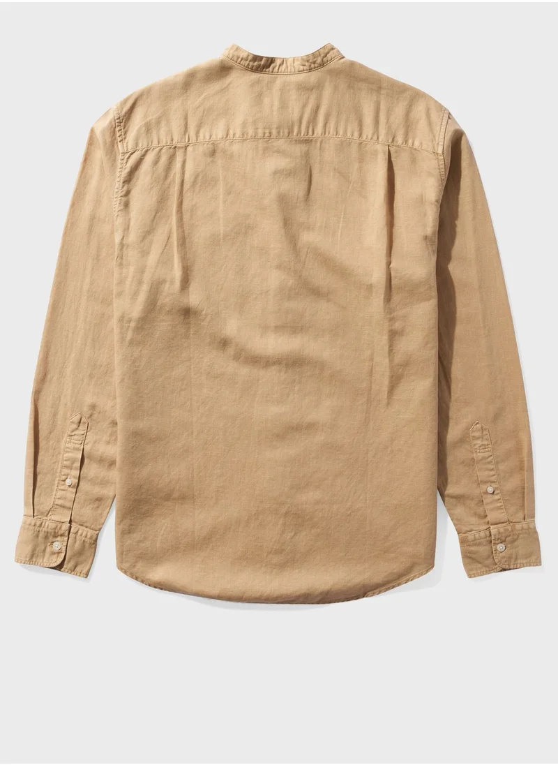 American Eagle Grandad Collar Classic Fit Shirt
