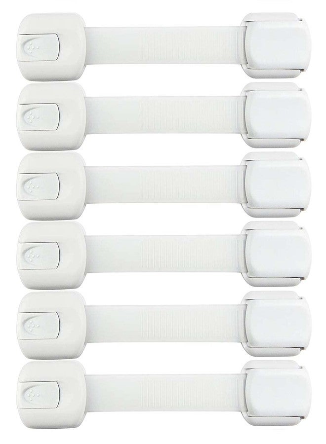 INOVERA (LABEL) Baby Safety Adjustable Cabinet Drawer Locks Straps, White (Pack of 6, Made in India) - Image 1
