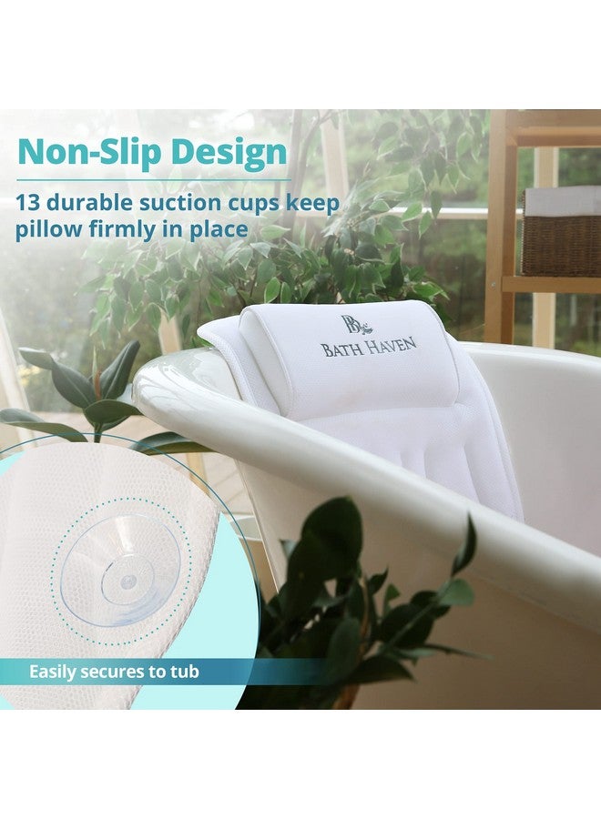 Bath Haven Bath Pillow for Bathtub - Full Body Mat & Cushion Headrest for Women and Men, Luxury Pillows for Neck and Back in Shower Tub or Jacuzzi - Powerful Suction Cups - Spa Accessories (Classic) - Image 2