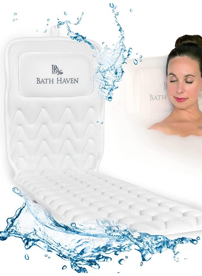 Bath Haven Bath Pillow for Bathtub - Full Body Mat & Cushion Headrest for Women and Men, Luxury Pillows for Neck and Back in Shower Tub or Jacuzzi - Powerful Suction Cups - Spa Accessories (Classic) - Image 3