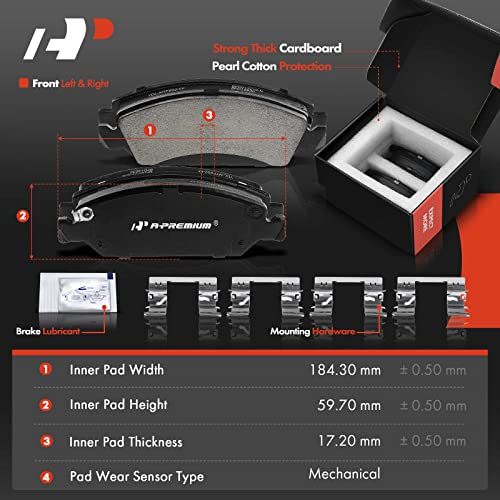 A-Premium أقراص فرامل ديسك أمامية وخلفية مع فتحات + مجموعة وسادات سيراميك متوافقة مع بعض موديلات شيفروليه، جي إم سي وكاديلاك - سيلفرادو 1500، سييرا 1500، إسكاليد (ESV/EXT)، أفالانش، تاهو، يوكون - Image 4