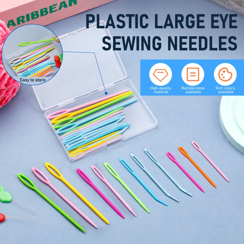 Bupete 25 Pcs Yarn Needles Set, Tapestry Needle, Crochet Needle for Yarn, Darning Needle Plastic Needles for Yarn, Weaving Needles, Large Eye Blunt Knitting Needles for Sewing, Knitting, Crochet - Image 4