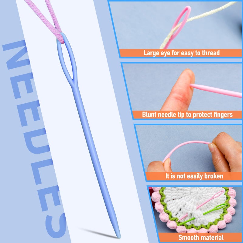 Bupete 25 Pcs Yarn Needles Set, Tapestry Needle, Crochet Needle for Yarn, Darning Needle Plastic Needles for Yarn, Weaving Needles, Large Eye Blunt Knitting Needles for Sewing, Knitting, Crochet - Image 3