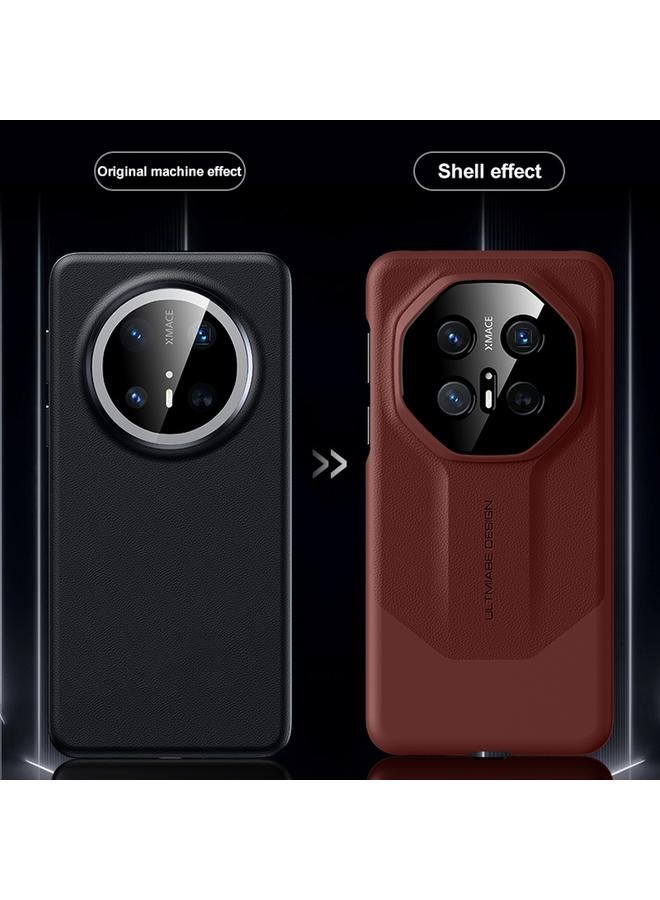 S-TOP Case For Huawei Mate 70 Imitation Ultimate Design PC Hybrid Plain Leather Phone Case - Image 4