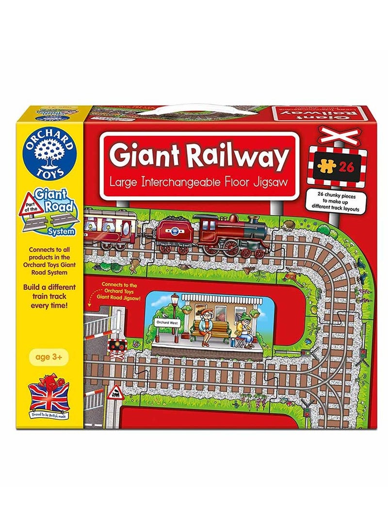 أورشارد تويز أحجية الصور المقطوعة لأرضية السكك الحديدية العملاقة - Image 1