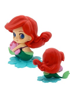 Sienon Mermaid Cake Topper Little Mermaid Doll With Seashells For Ariel Cake Decoration Mermaid Figurines For Under The Sea Mermaid Theme Princess Kids Birthday Baby Shower Party Supplies  - Image 4