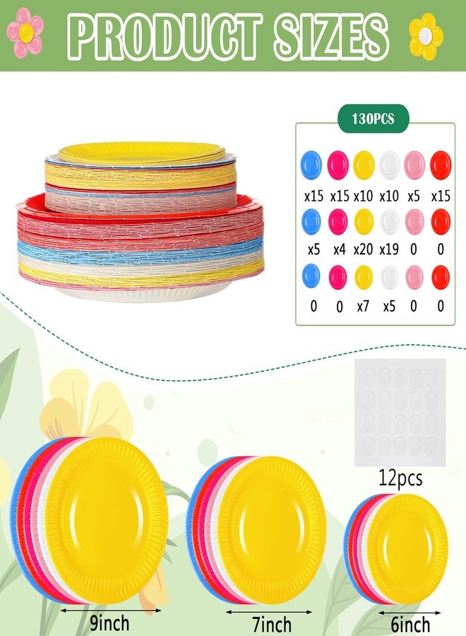Norme 19 Packs DIY Paper Plate Flower for Backdrop 6/7/9 Inch Spring Party Decorations Colorful 3D Handcrafted Flower Arch Kit for Door Porch Wall Bulletin Board Indoor Outdoor - Image 3