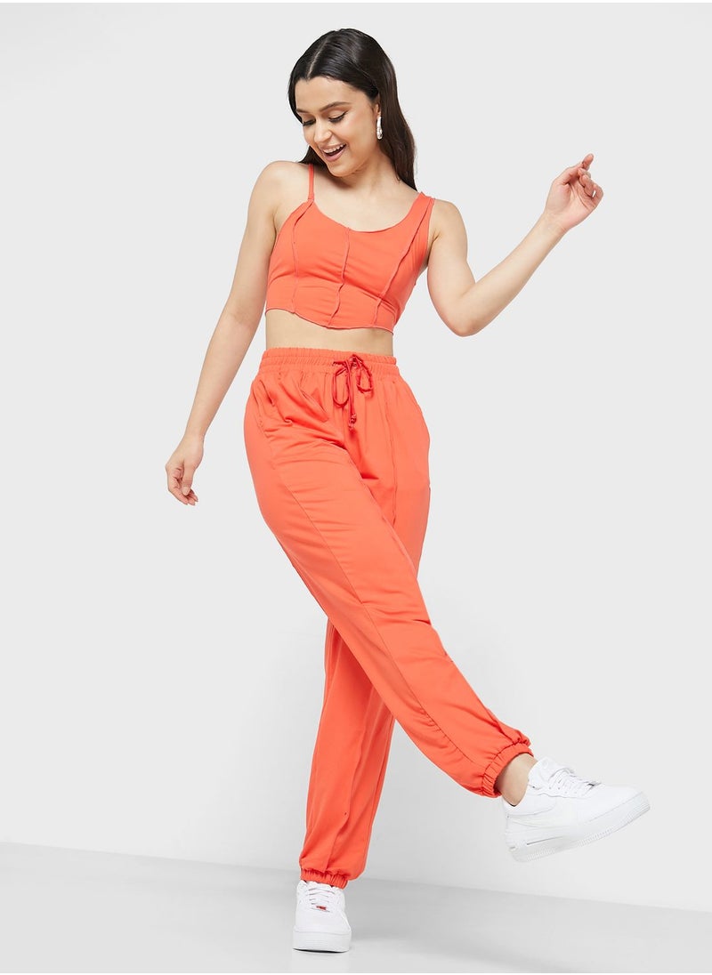 Ginger - Cropped Top With Jogger Set - Image 1
