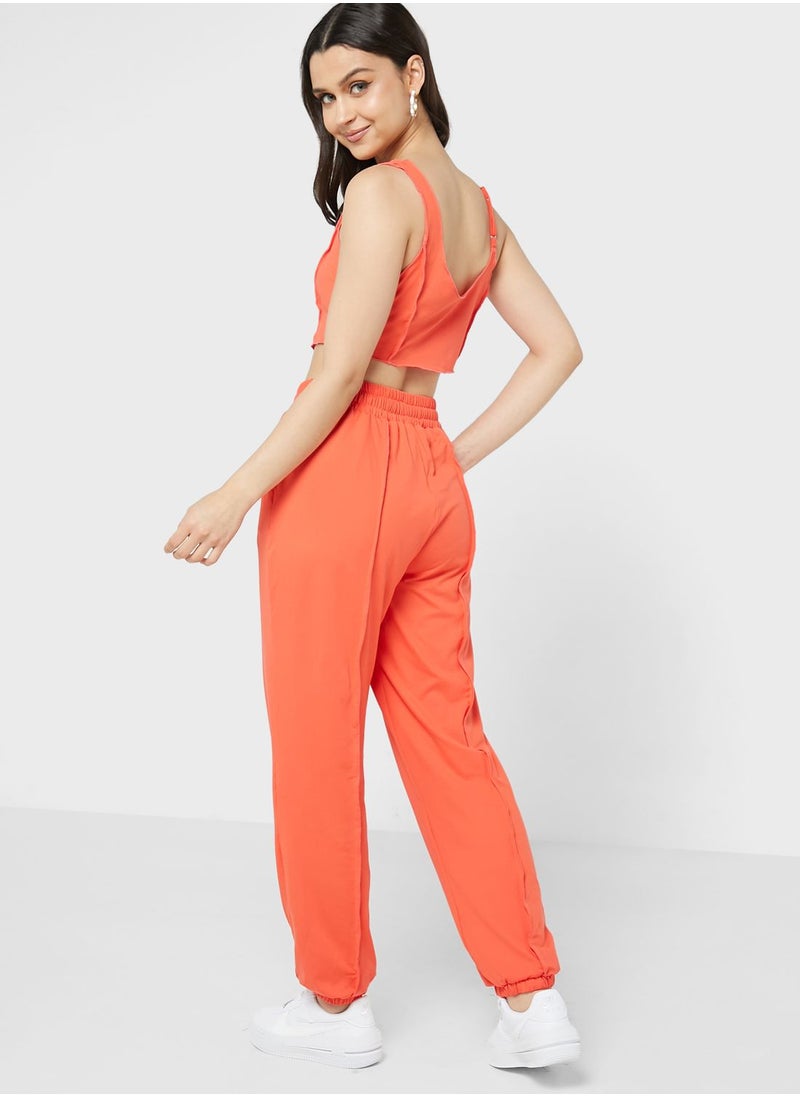 Ginger - Cropped Top With Jogger Set - Image 1