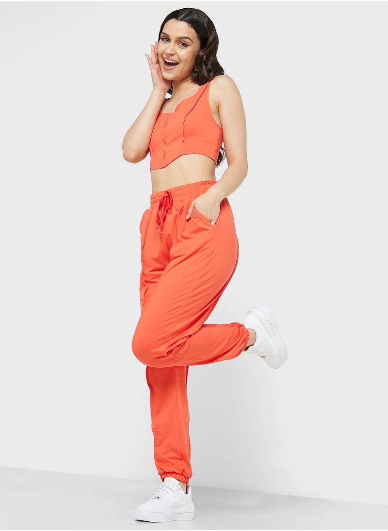Ginger - Cropped Top With Jogger Set - Image 1