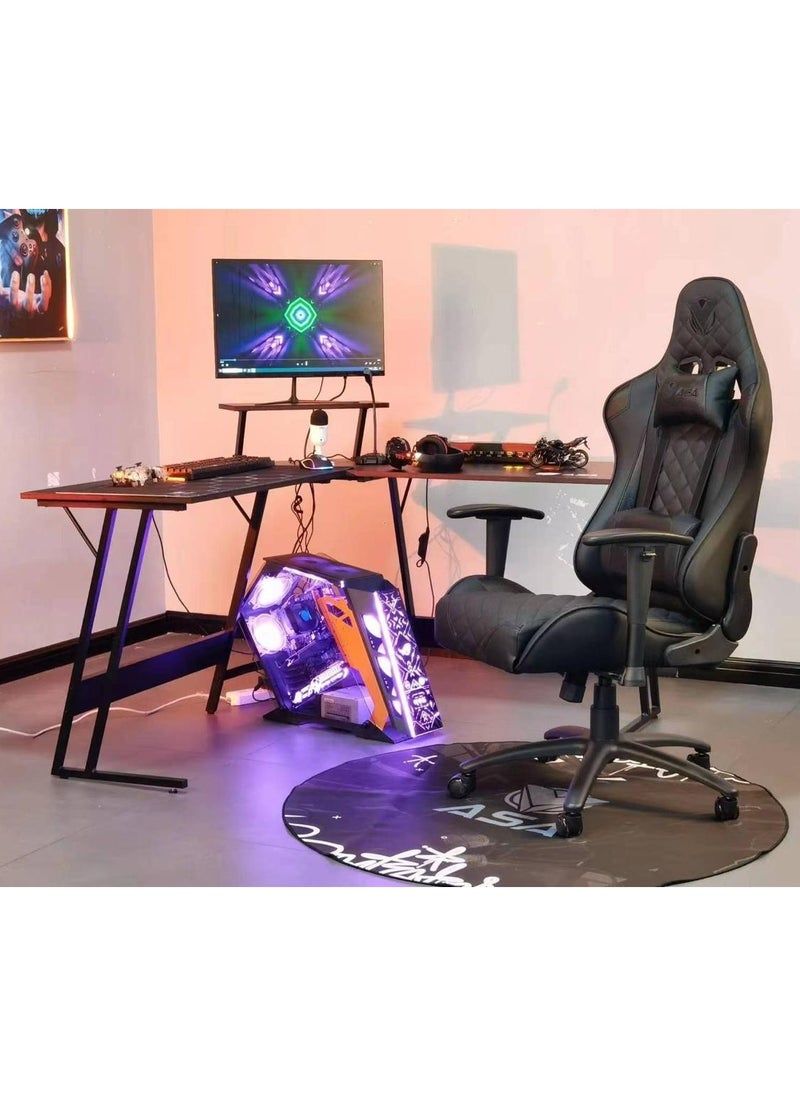 ASA Gaming Chair Mat Anti-Slip, Gaming Chair Mat for Hardwood Floor & Tile Floor, Gaming Computer Chair Mat for Gaming Room Home Office Decor, Anti-fouling, Natural Rubber, Smooth Fine, (Extra Large Size)  - Image 2