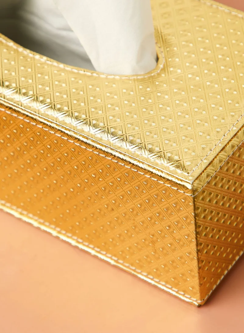 Nimah Gold Printed Tissue Box