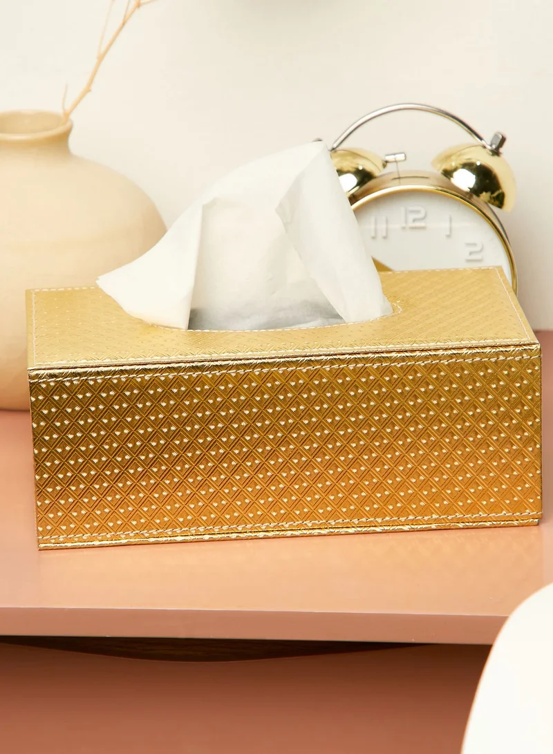 Nimah Gold Printed Tissue Box