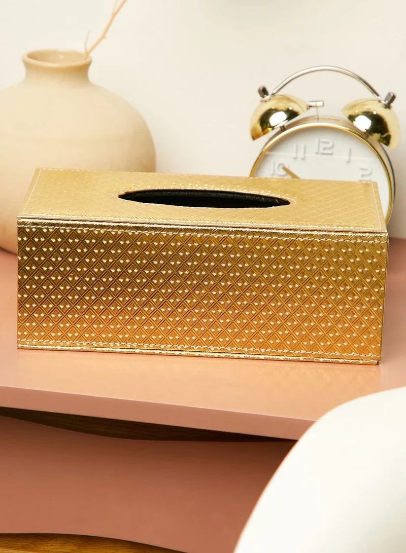 Nimah Gold Printed Tissue Box