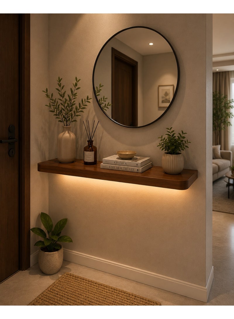 Modern Wooden Floating Wall Shelf - Image 1