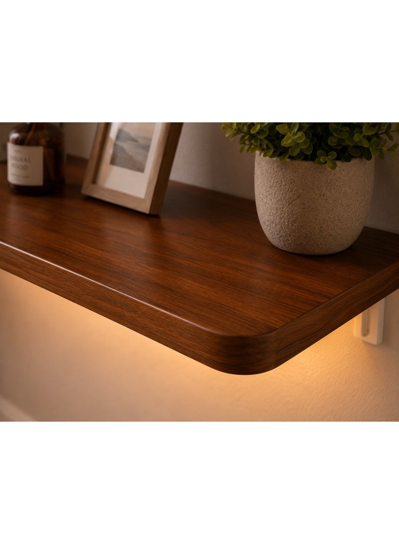 Modern Wooden Floating Wall Shelf - Image 2