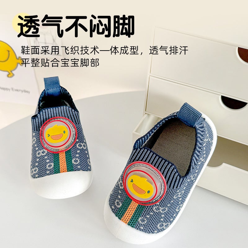 Children'S Flash Toddler Shoes Doll Baby Floor Non-Slip Newborn Baby Early Education Shoes Breathable Comfortable Sports Wear-Resistant - Image 3