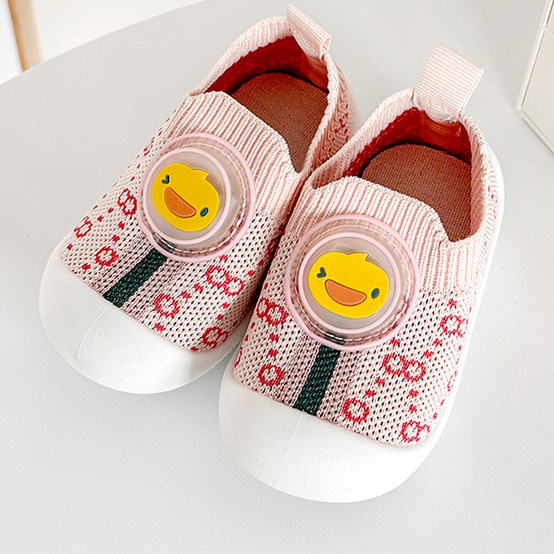 Children'S Flash Toddler Shoes Doll Baby Floor Non-Slip Newborn Baby Early Education Shoes Breathable Comfortable Sports Wear-Resistant - Image 1