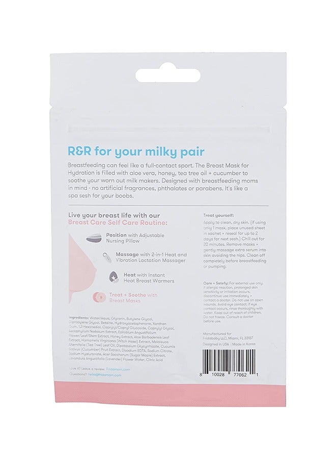 Frida Mom Breast Mask For Hydration- Made With Aloe Vera, Honey, Tea Tree Oil, Cucumber To Nourish And Soothe Breast- 2 Sheet Masks - Image 2