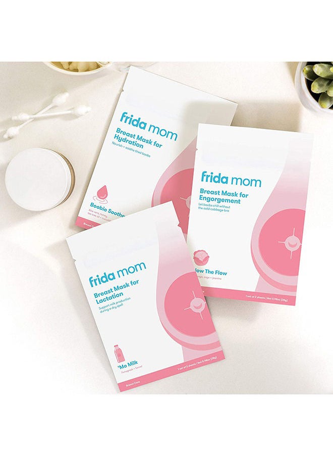 frida mom - Mask For Hydration- Made With Aloe Vera, Honey, Tea Tree Oil, Cucumber To Nourish And Soothe Breast- 2 Sheet Masks - Image 1
