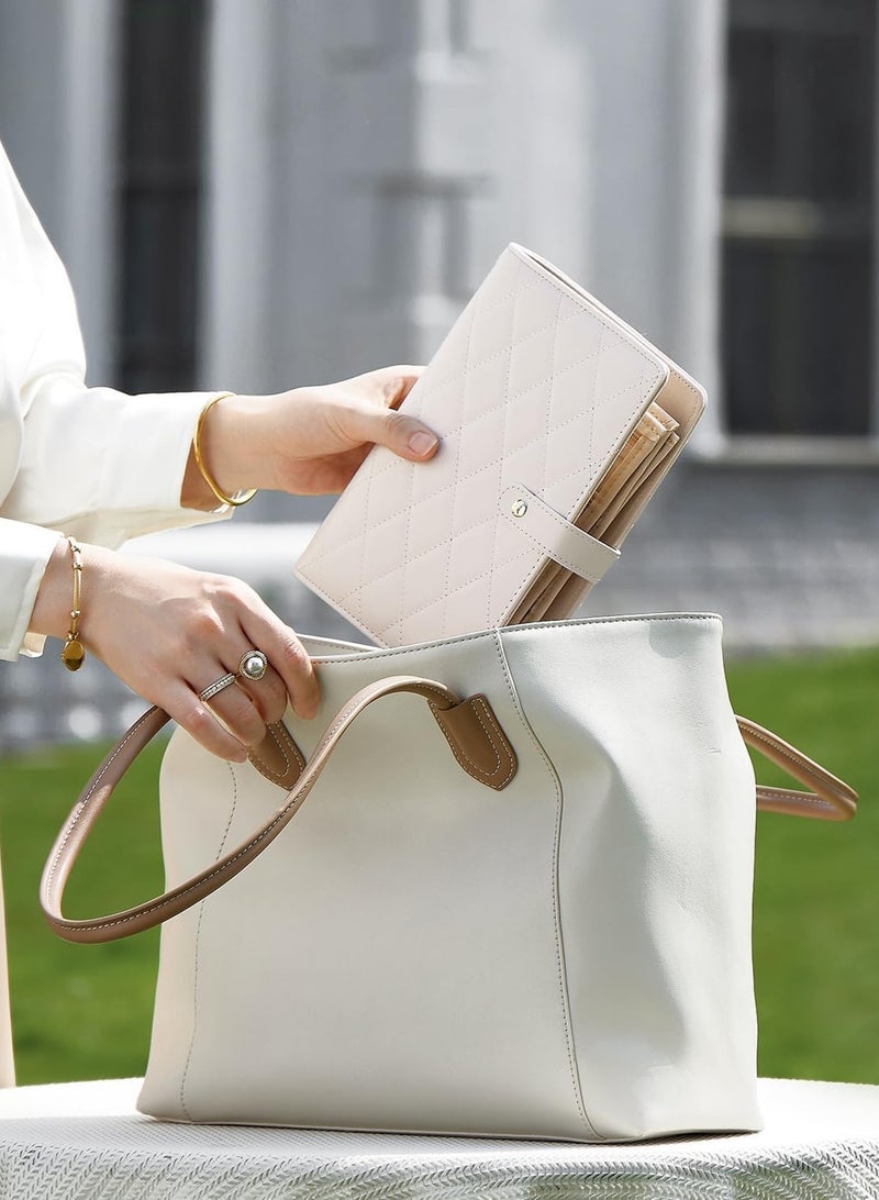 LOOPITYS Ladies' teacher gift, travel jewelry storage bag, jewelry storage book ring clip, with 5 transparent zippers. Velvet jewelry bag can hold rings, necklaces, earrings, in beige color - Image 2