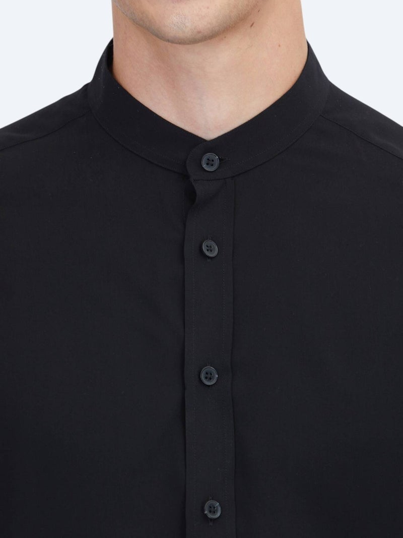 Kip Black Regular Fit Long Weaving Classical Shirt - Image 4