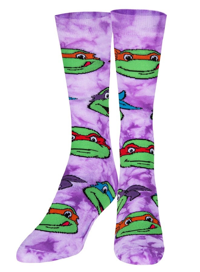 Odd Sox, TMNT, Teenage Mutant Ninja Turtles, Tie Dyed, Crew Sock for Men & Women - Image 2