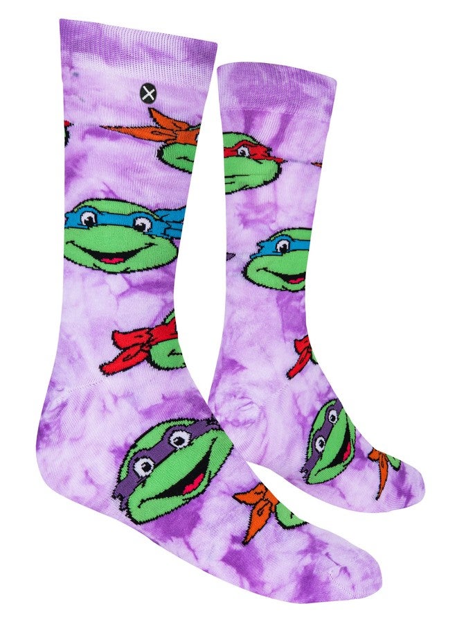 Odd Sox, TMNT, Teenage Mutant Ninja Turtles, Tie Dyed, Crew Sock for Men & Women - Image 3